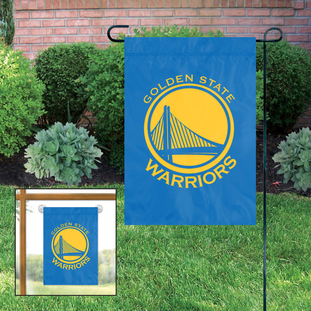 Golden State Warriors Garden Flag Applique Embroidered Window Hanger Premium Nba