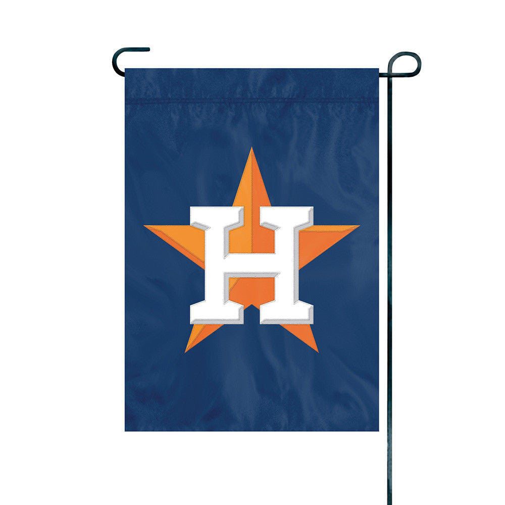Houston Astros Garden Mini Flag Applique Embroidered Premium Heavy Weight Nylon