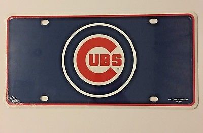Chicago Cubs Car Truck Tag License Plate Mlb Baseball Metal Sign Man Cave
