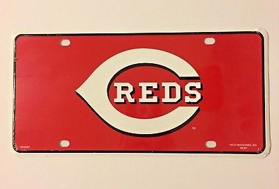 Cincinnati Reds Car Truck Tag License Plate Mlb Baseball Metal Sign Man Cave
