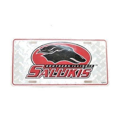 SOUTHERN ILLINOIS SALUKIS CAR TRUCK TAG DIAMOND LICENSE PLATE METAL SIGN
