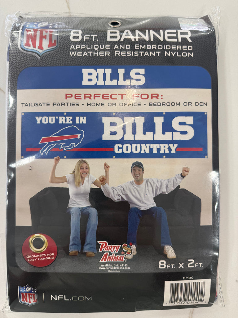 Buffalo Bills 8 ft Banner 8X2' You're in Bills Country