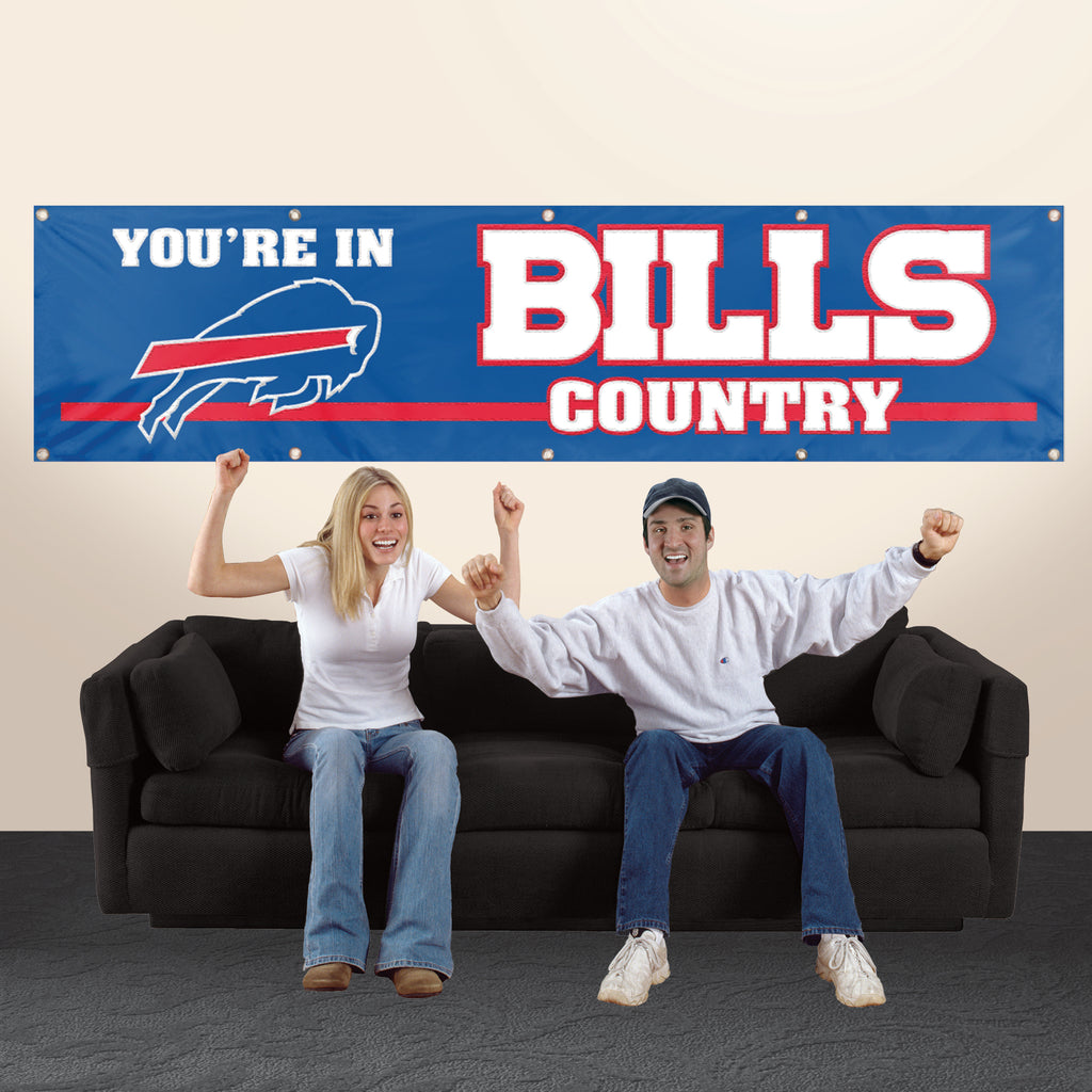 BUFFALO BILLS 8 FT BANNER 8X2' YOU'RE IN BILLS COUNTRY