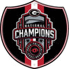 GEORGIA BULLDOGS NATIONAL CHAMPIONS SHIELD BACK TO BACK 2021 2022 12 X12