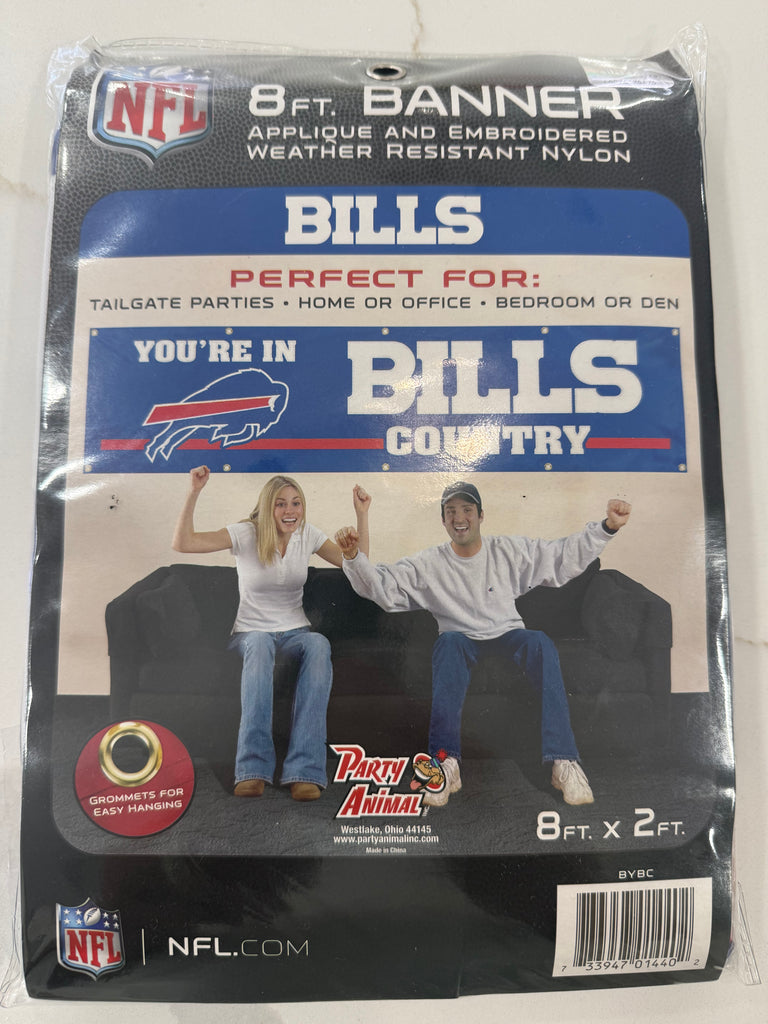 Buffalo Bills 8 ft Banner 8X2' You're in Bills Country