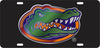 Florida Gators Mirror Acrylic Car Tag Black W/ Gator Head Logo Laser Cut Inlaid