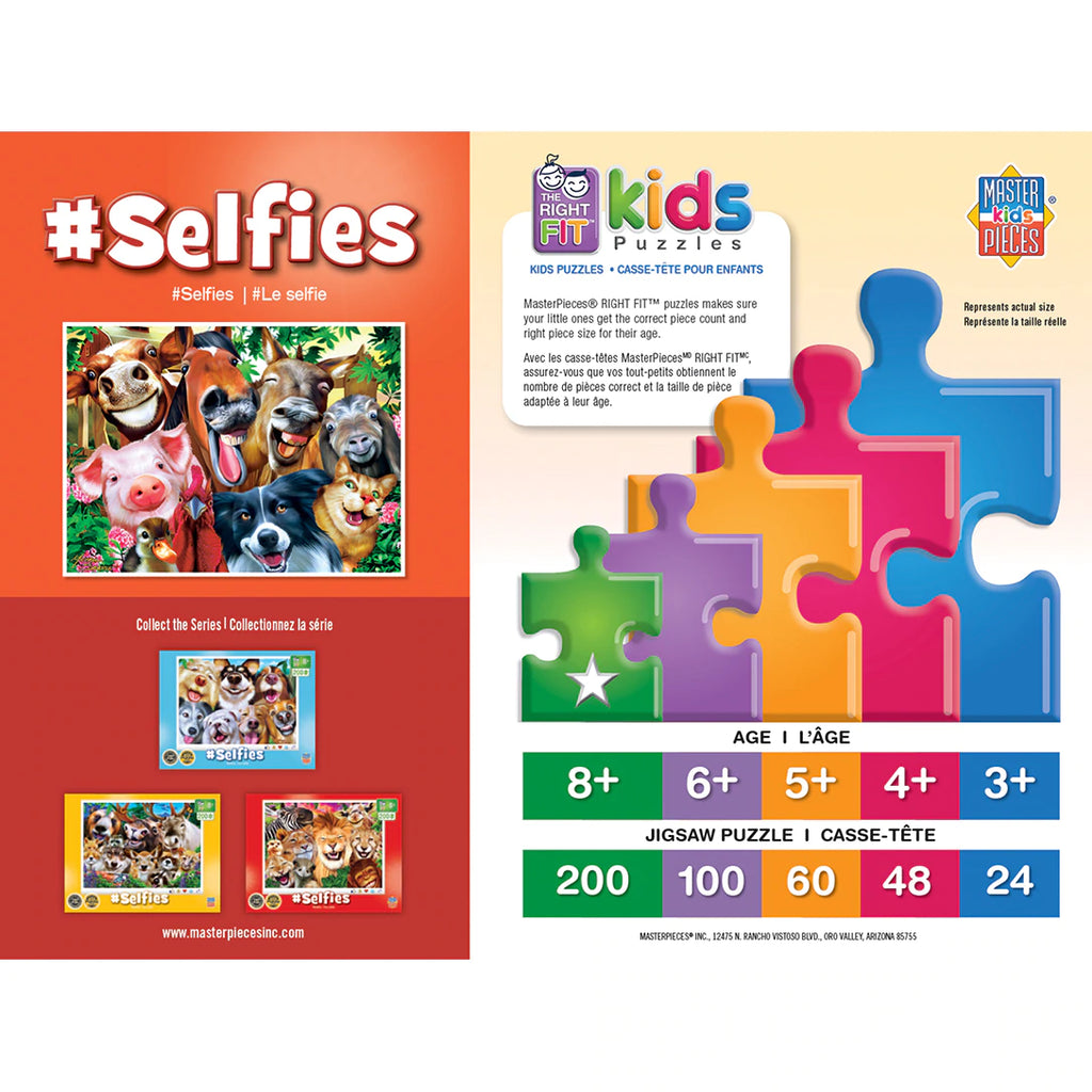 Barnyard Besties Selfies Right Fit 200 Piece Kids Family Puzzle