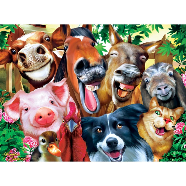 Barnyard Besties Selfies Right Fit 200 Piece Kids Family Puzzle