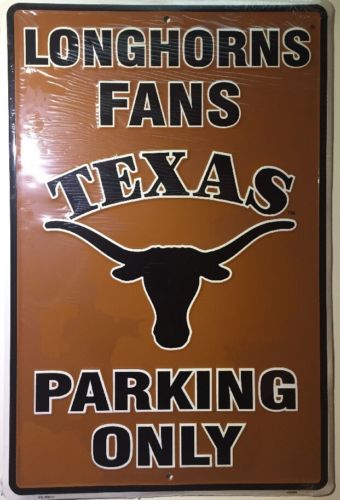 Texas Longhorns 12" X 18" Longhorn Parking Only Metal Sign