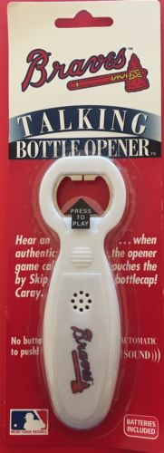 Atlanta Braves Talking Bottle Opener Mlb New