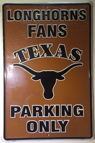 Texas Longhorns 12" X 18" Longhorn Parking Only Metal Sign