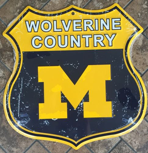 Michigan Wolverines Shield Wolverine Country