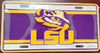 Lsu Tigers License Plate Louisiana State University