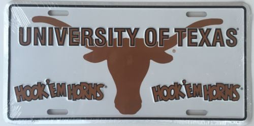 Texas Hook 'Em Horns License Plate License