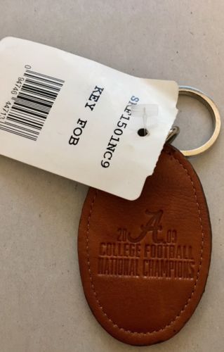Alabama Leather Keychain National Champs 2009 Football