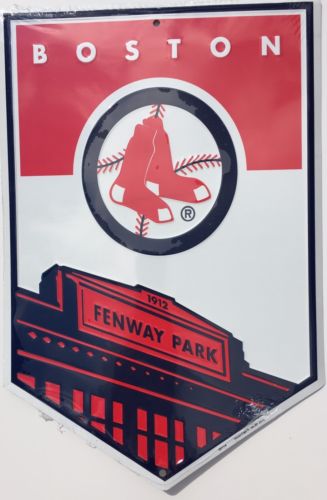 Boston Red Sox Fenway Park 1912 Sign Embossed Metal Banner