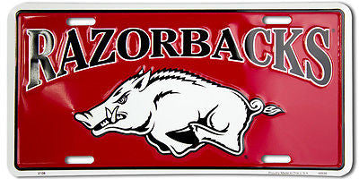Arkansas Razorbacks License Plate