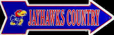 Kansas University Jayhawks Country Arrow Sign