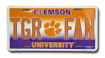 Clemson University Tigers Licence Plate