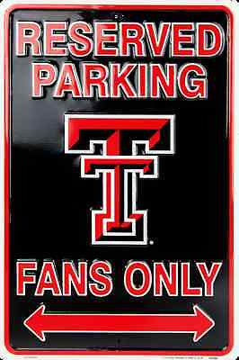 Texas Tech Reserved Parking Sign Man Cave