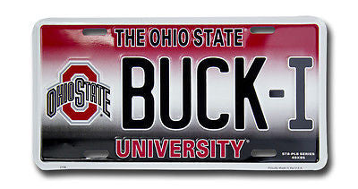 Ohio State University Buckeyes License Plate Buck I