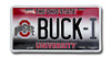 Ohio State University Buckeyes License Plate Buck I
