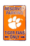 Clemson Tigers Reserved Parking Tiger Fans Only