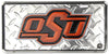 Oklahoma State Cowboys Diamond License Plate