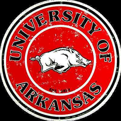 Arkansas Razorbacks Round Sign