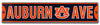 Auburn Tigers Metal Street Sign Auburn Ave