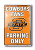Oklahoma State Cowboys Fans Parking Only Sign Large