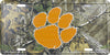Clemson University Tigers Camo License Plate