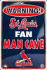 St Louis Cardinals Sign Warning Fan Man Cave