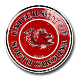 South Carolina Gamecocks Round Metal Sign