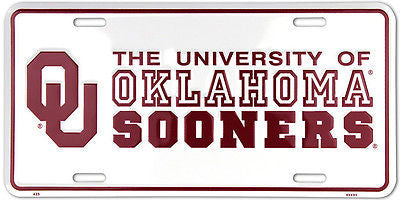 Oklahoma Sooners Sooners License Plate