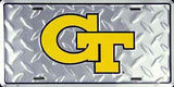 Georgia Tech Diamond License Plate Yellow Jackets