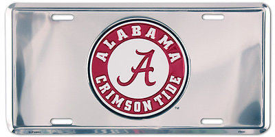 Georgia Bulldogs Mirror Acrylic Car Tag Silver W/ Standing Bulldog Logo Laser Cut