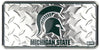 Michigan State Spartans Diamond License Plate