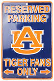 Auburn Tigers Reserved Parking Tiger Fans Only Metal Sign