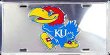 Kansas University Chrome License Plate
