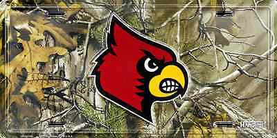 Louisville Cardinals Camo License Plate
