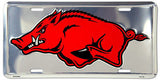 Arkansas Razorbacks License Plate Chrome