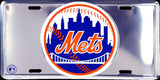 New York Mets Chrome License Plate