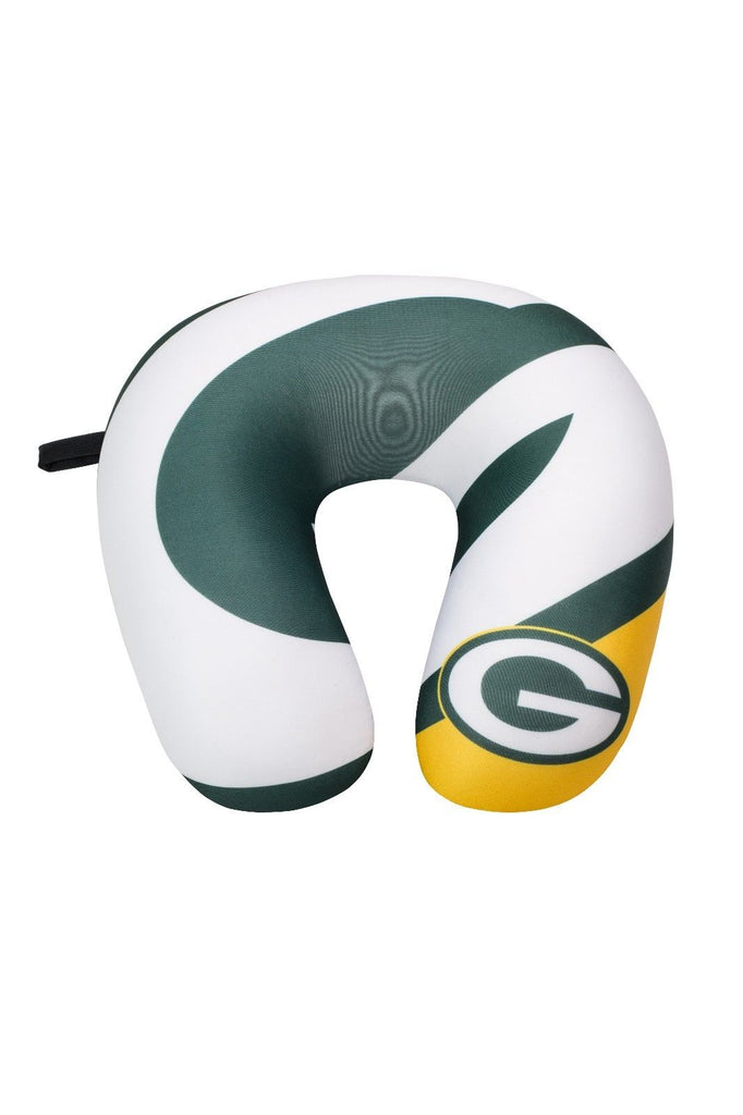 Green Bay Packers Travel Neck Pillow 12" X 13" Super Soft Fleece Nfl Football