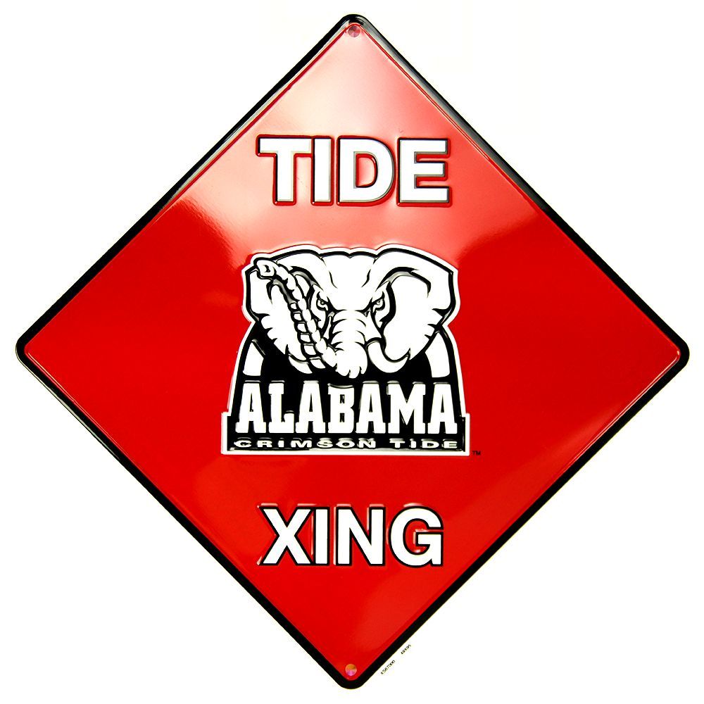 Alabama Crossing Sign Metal 12" X 12"