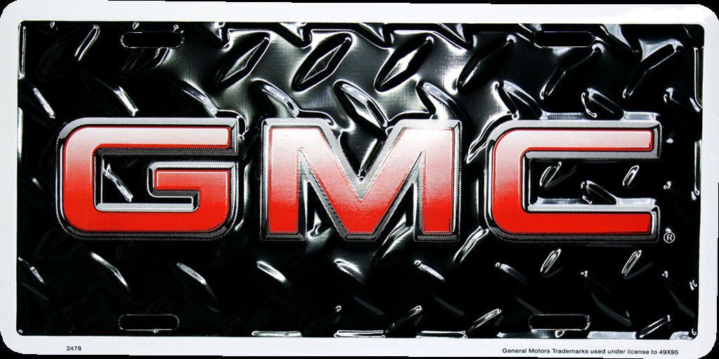 Gmc License Plate Black Diamond