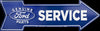 Ford Service Genuine Parts Embossed Metal Arrow Sign