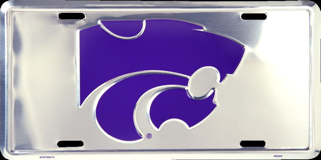 Kansas State Wildcats Chrome License Plate