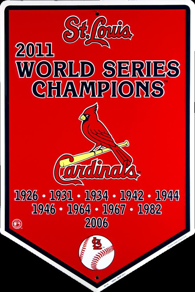 St Louis Cardinals Sign Metal Banner 2011 World Series Champions