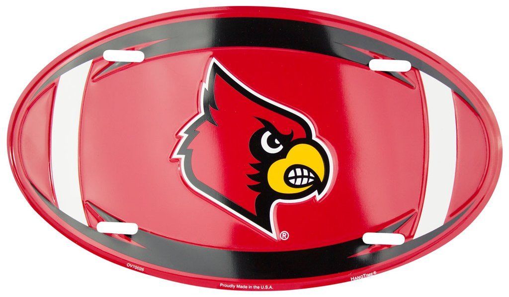 Louisville Cardinals Tag Oval License Plate
